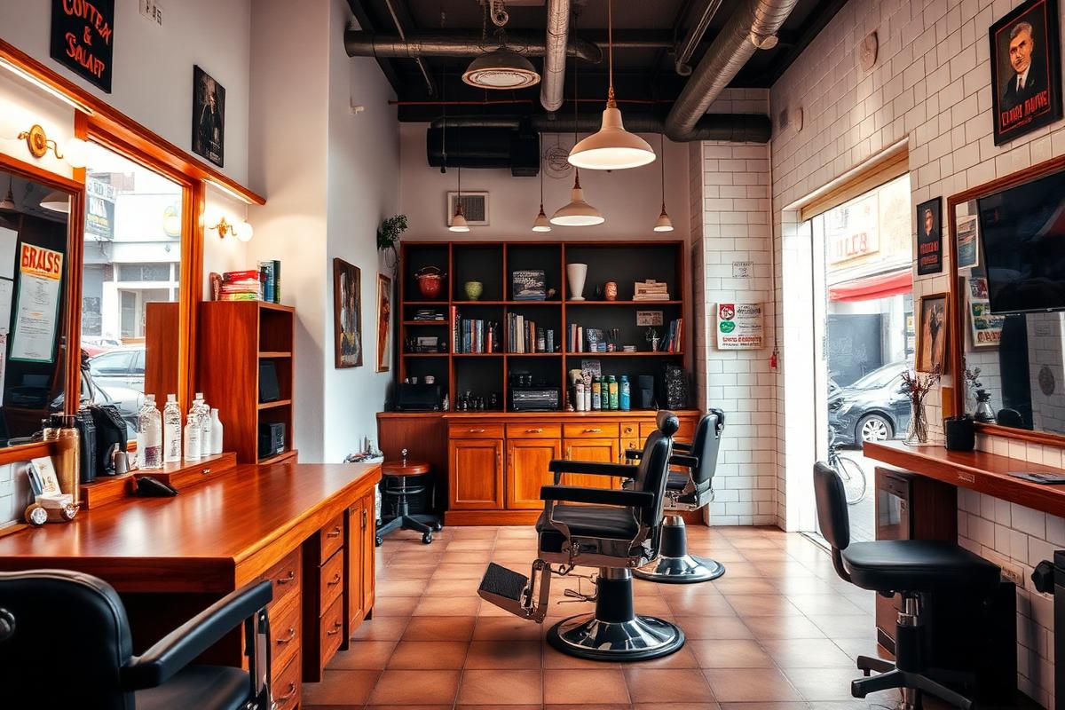 Interior da Barbearia Central